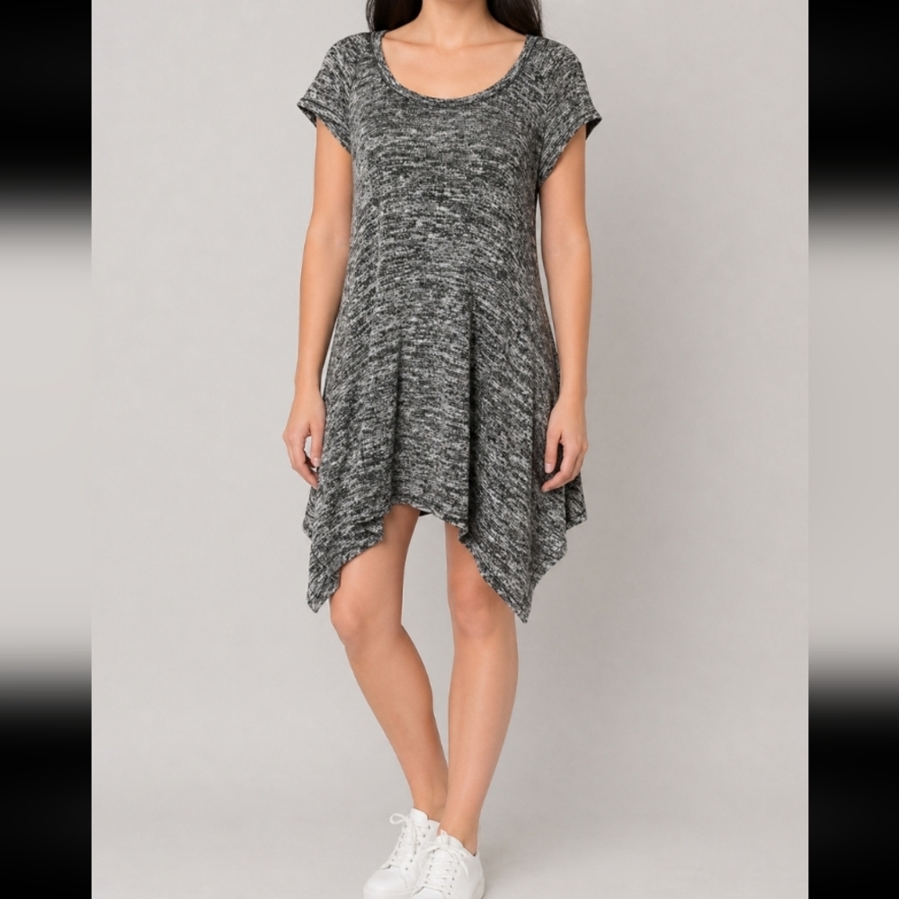 Studio M Max angled knit short sleeve dress Large